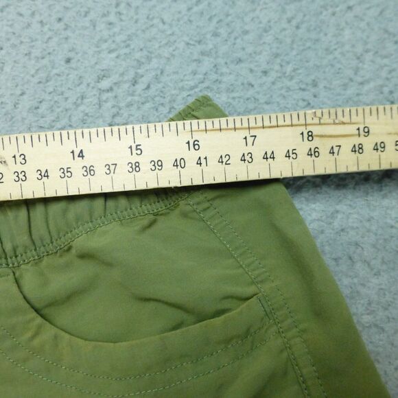 The North Face Shorts Womens Large Green Belted Hiking Outdoor Pockets - Picture 9 of 12